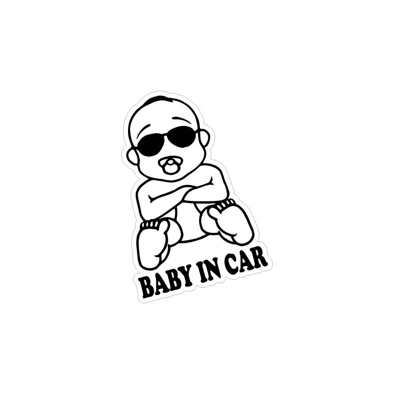 Baby in car, autocolant, dimensiune 100x70 mm, model 061